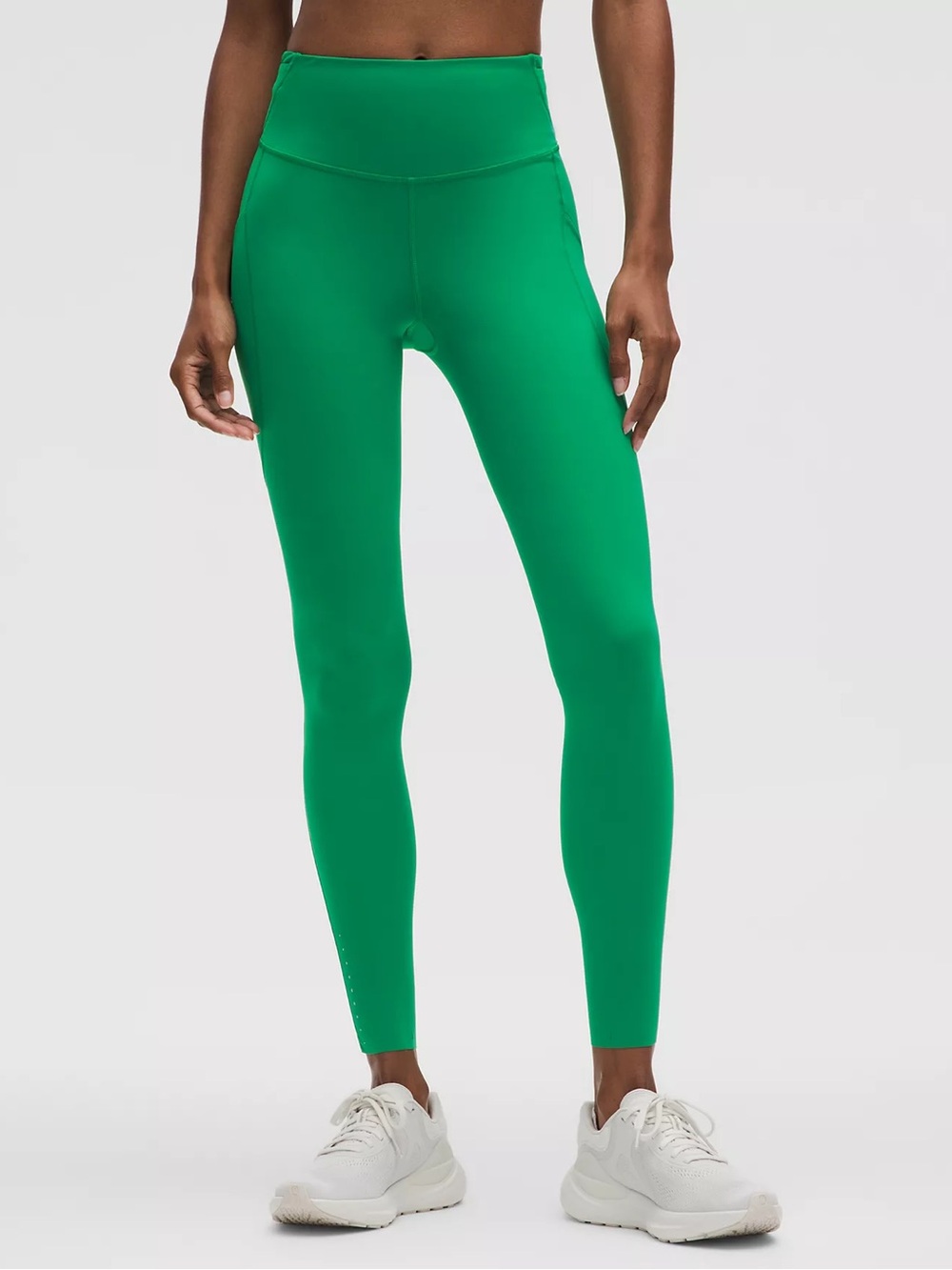 lululemon Emerald Green Fast and Free High-Rise Leggings with Pockets